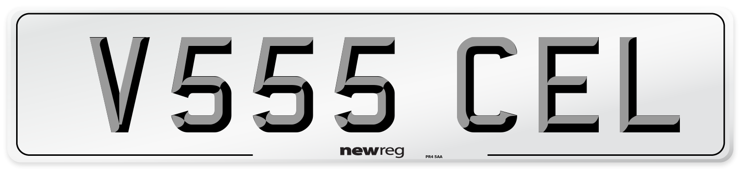 V555 CEL Number Plate from New Reg